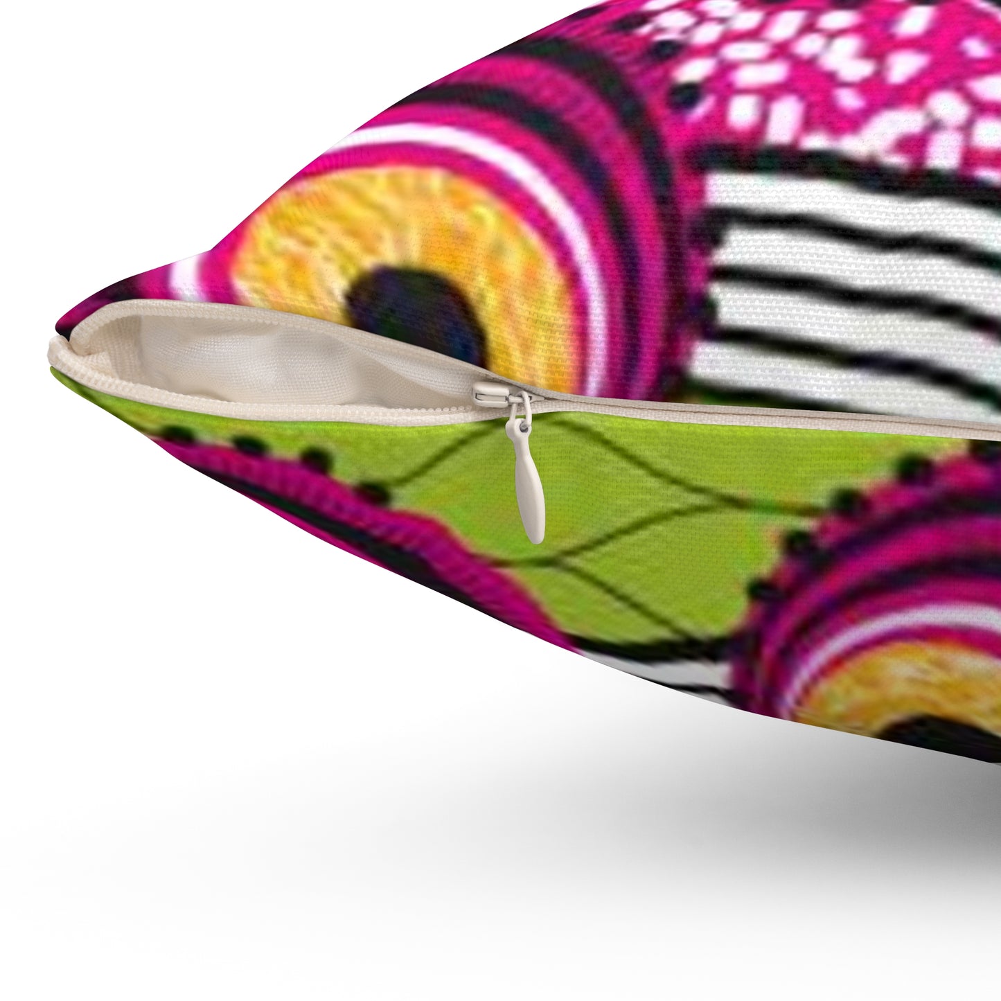 Spun Polyester Square Pillow “Spirals”