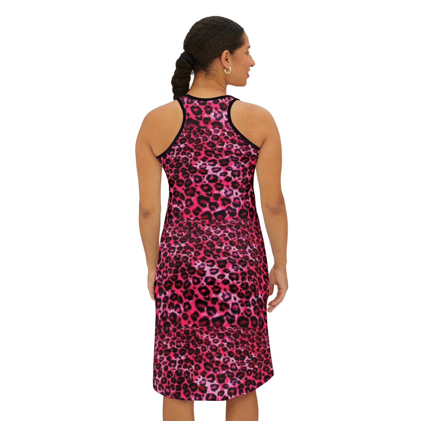 Vestido de mujer con espalda cruzada “Leopardo rosa”