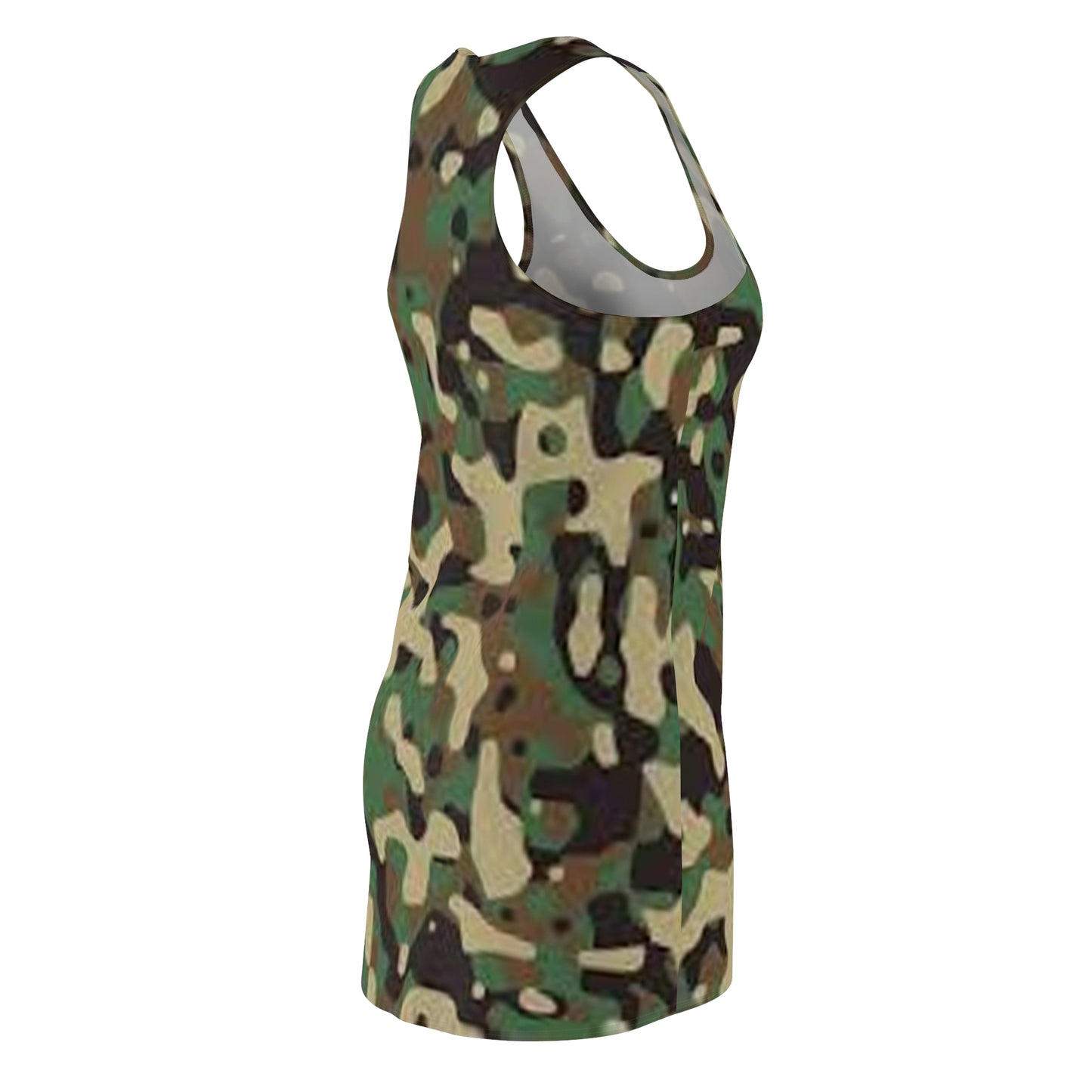 Cut & Sew Racerback Dress “Khaki Green/Brown Camo”