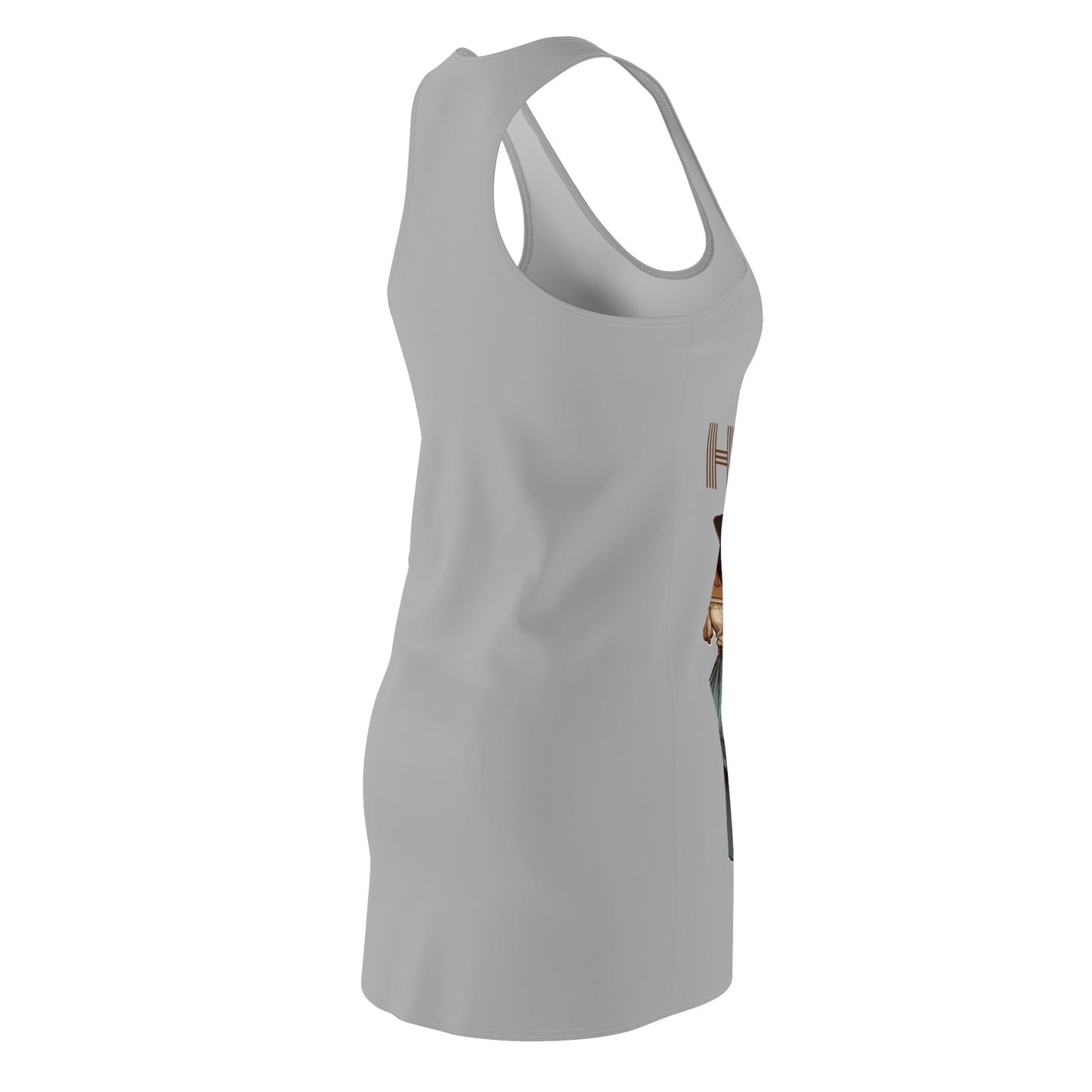 Cut & Sew Racerback Dress "Texas Hold 'Em II - Grey”