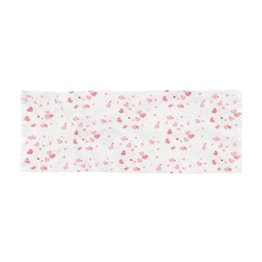 Heart Print Light Scarf