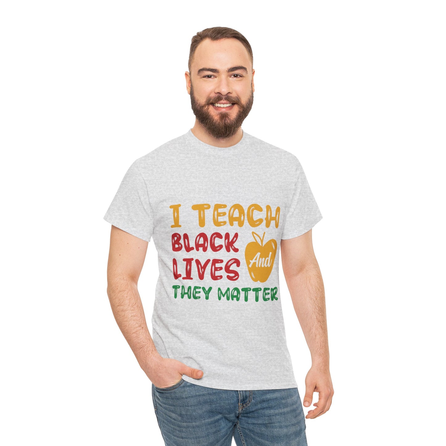 Camiseta unisex de algodón pesado "Teach Black Lives"