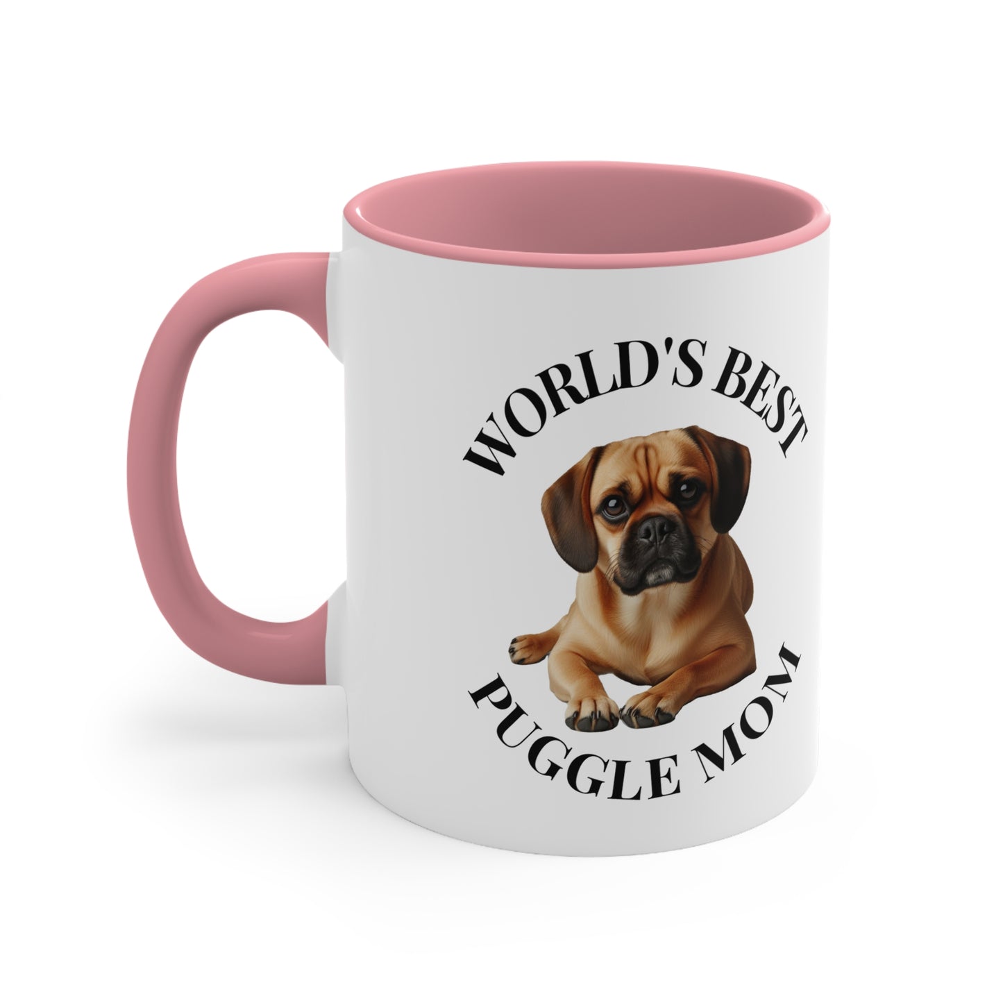 Accent Coffee Mug, 11oz "Puggle Mom"