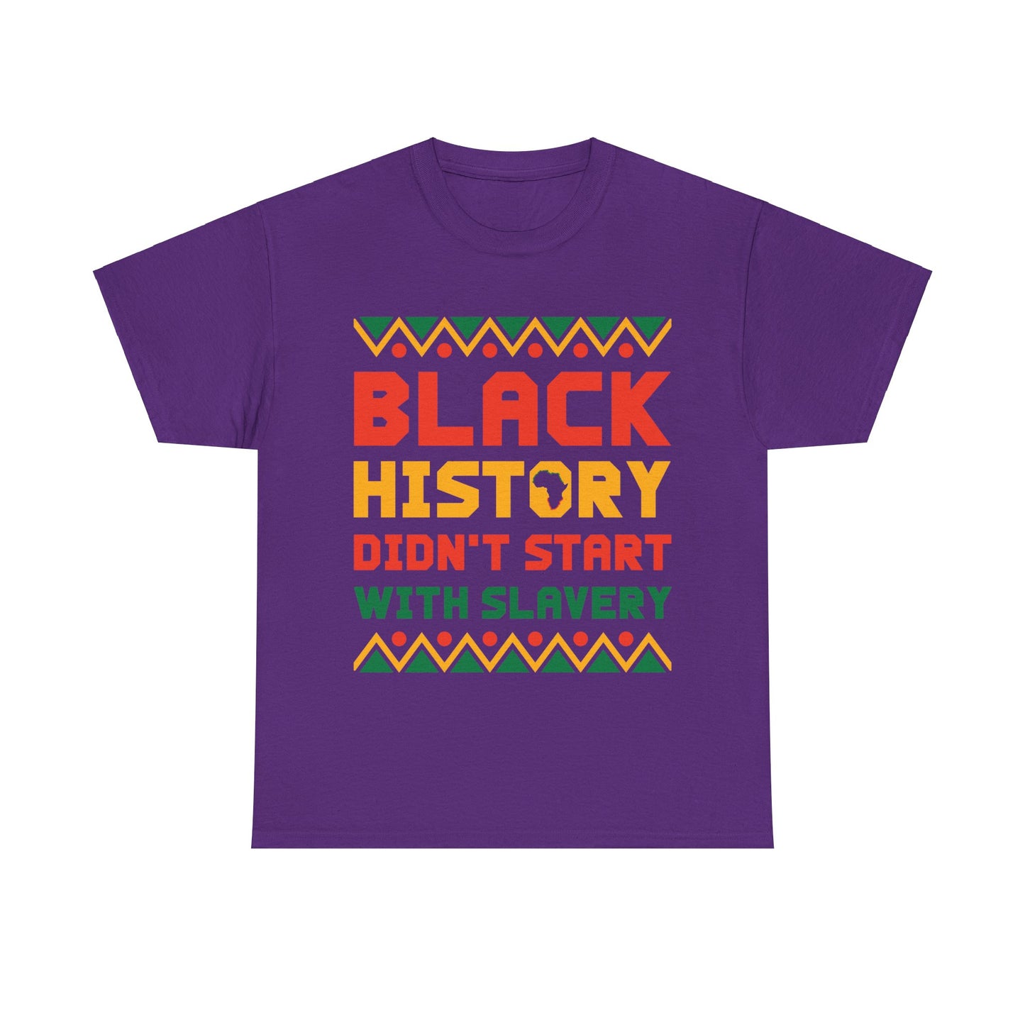 Camiseta unisex de algodón pesado "La historia negra no comenzó"