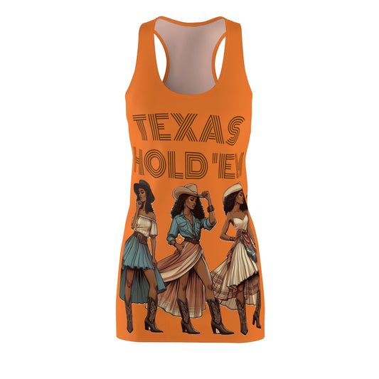 Cut & Sew Racerback Dress "Texas Hold 'Em II - Orange”