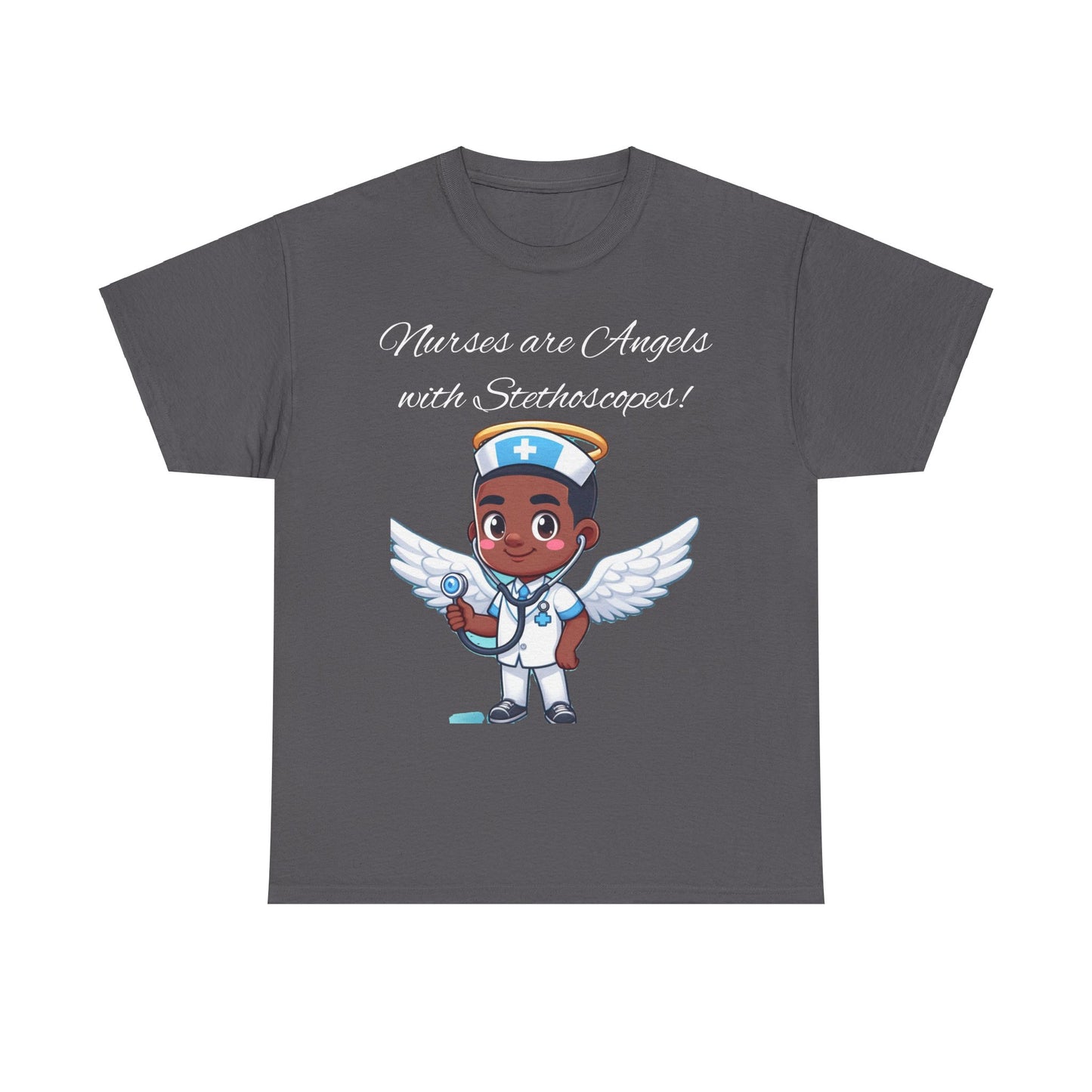 Men's Heavy Cotton Tee "Nurses are Angels"