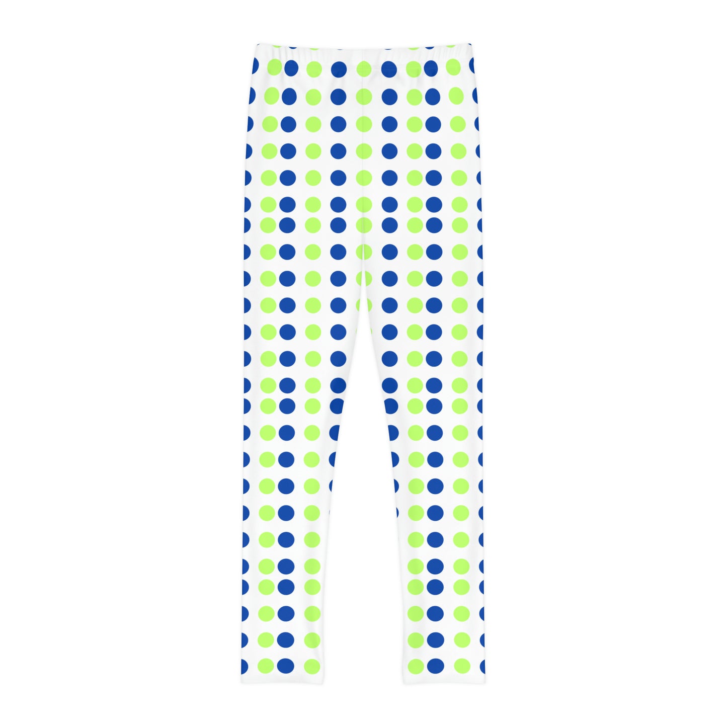 Youth Full-Length Leggings (Blue-Lime)