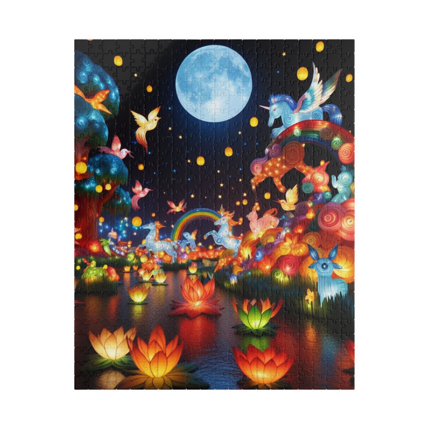 Puzzle (110, 252, 520 piece) "Illuminated Lanterns"