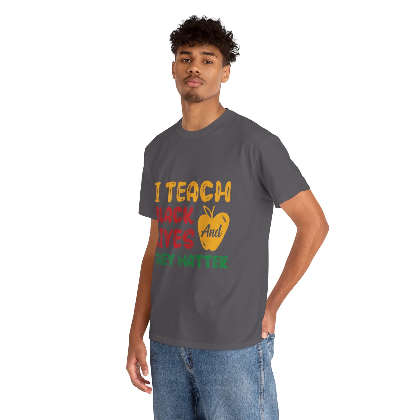 Camiseta unisex de algodón pesado "Teach Black Lives"