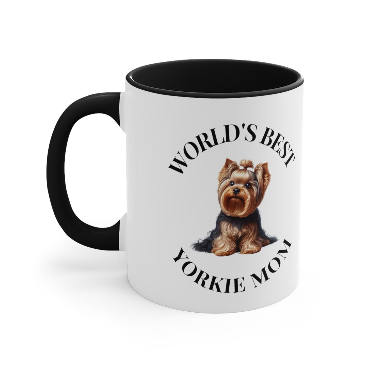 Accent Coffee Mug, 11oz "Yorkie Mom"