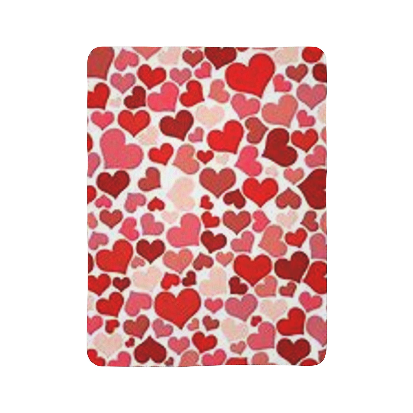 Fleece Sherpa Blanket “Love Hearts”