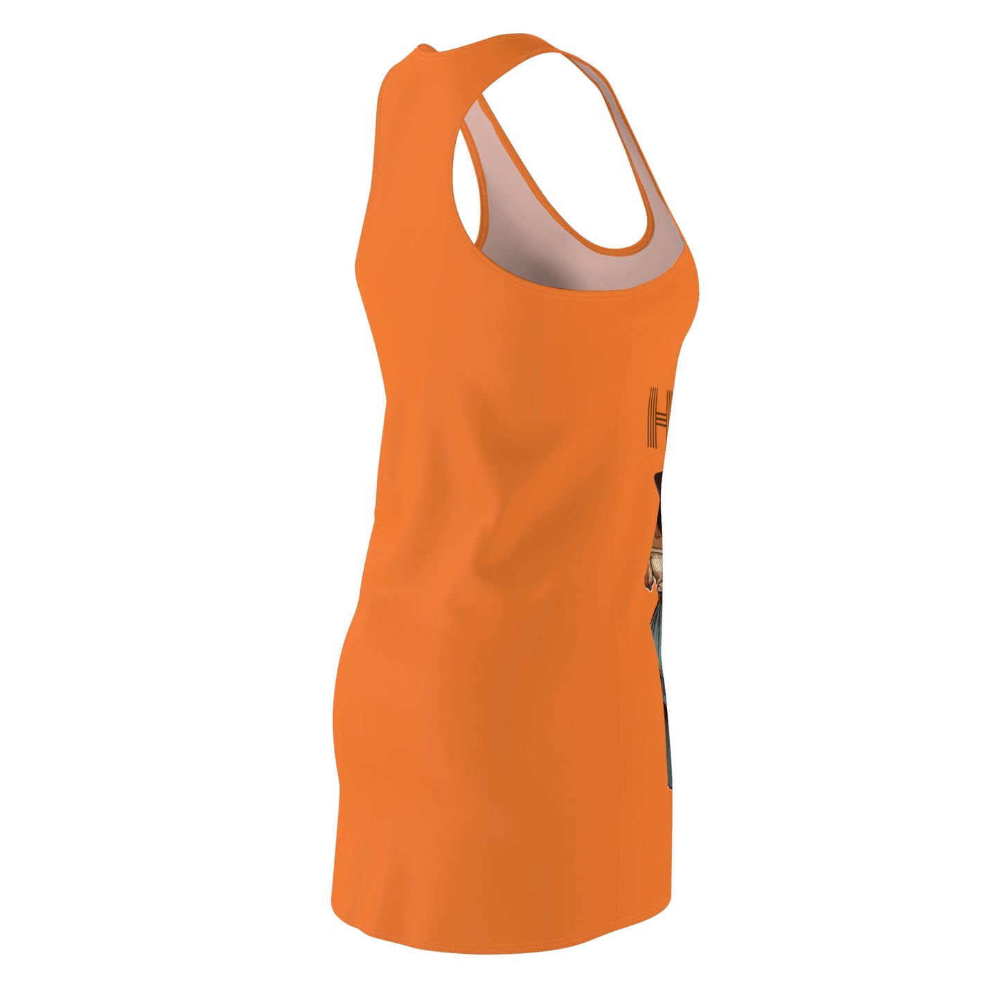 Cut & Sew Racerback Dress "Texas Hold 'Em II - Orange”