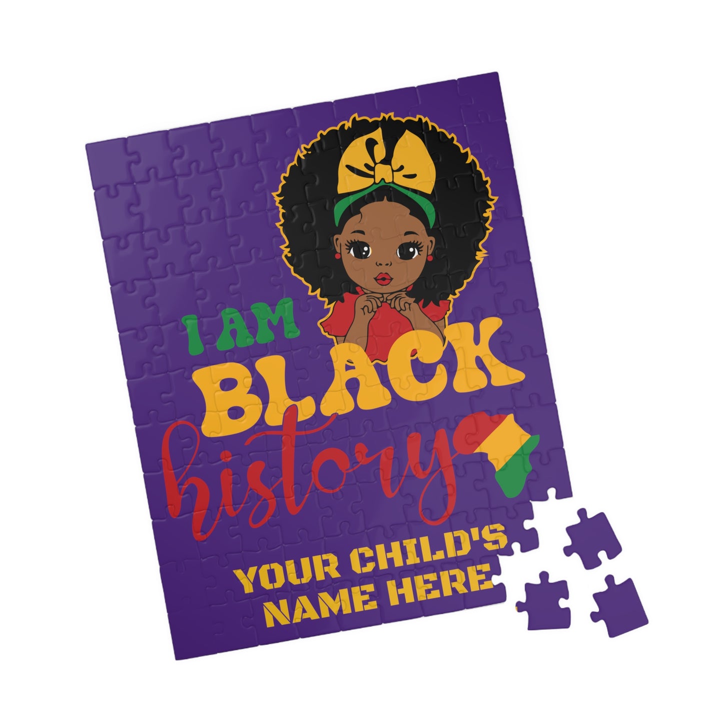 Puzzle (110, 252, 520, 1014 piezas) "La chica negra de la historia"