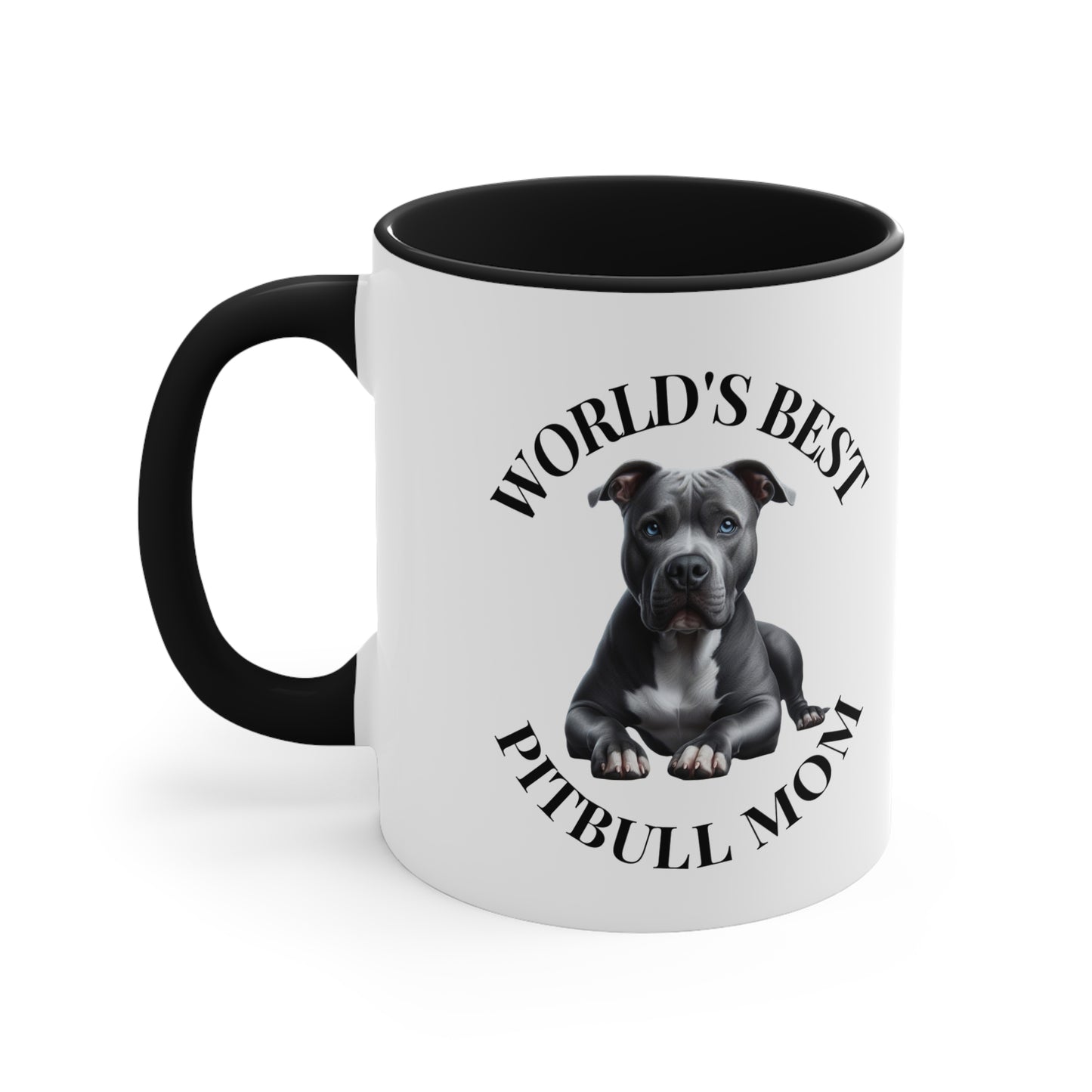 Accent Coffee Mug, 11oz "Pitbull Mom"