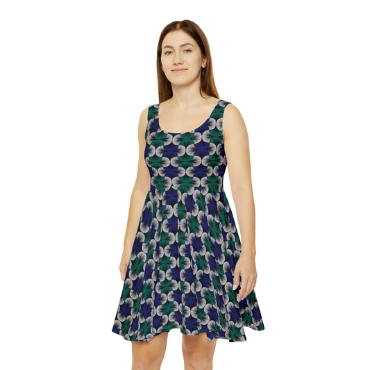 Women's Skater Dress "Blue-Green"