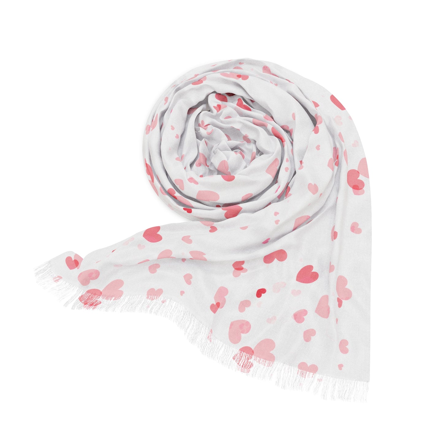 Heart Print Light Scarf