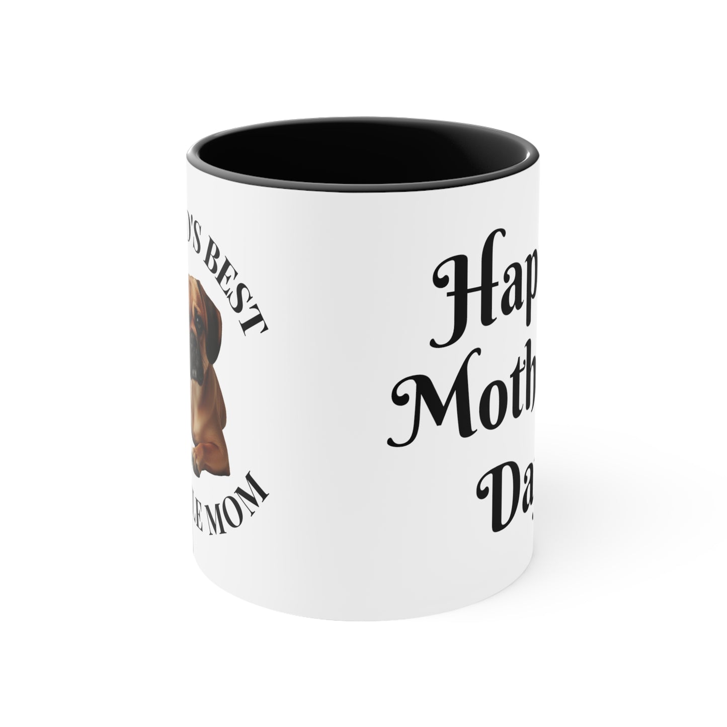 Accent Coffee Mug, 11oz "Puggle Mom"