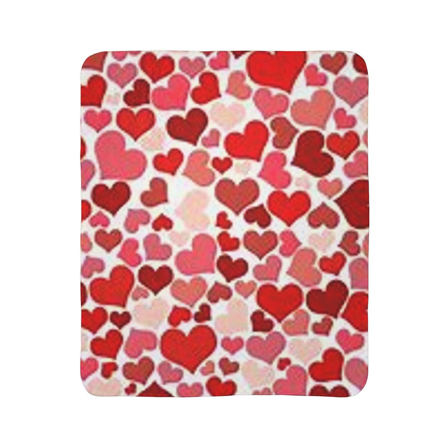 Fleece Sherpa Blanket “Love Hearts”