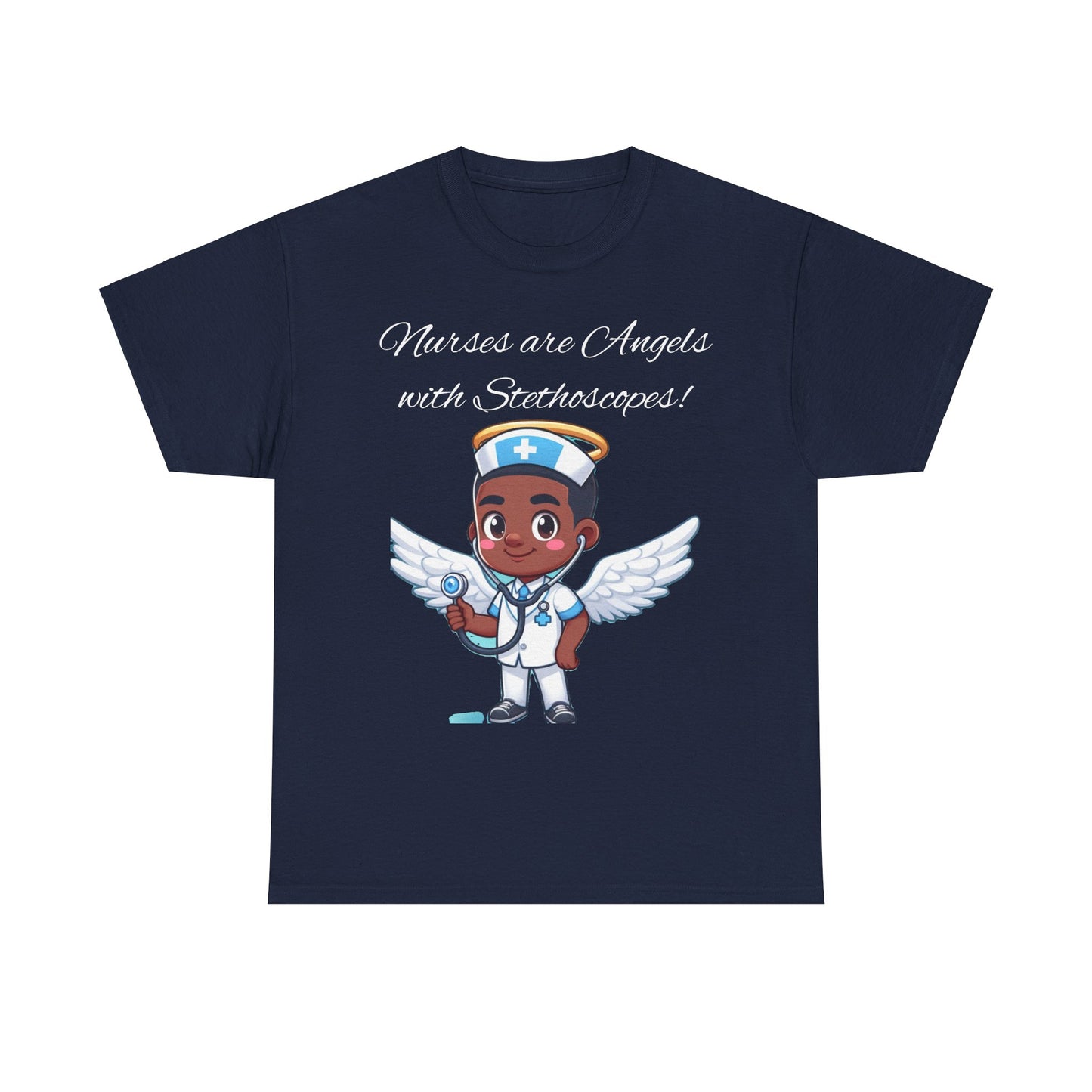 Men's Heavy Cotton Tee "Nurses are Angels"