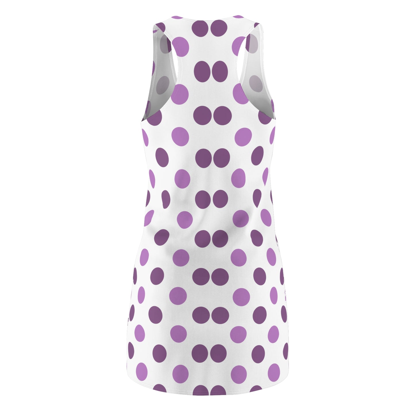 Women's Cut & Sew Racerback Dress "Lavender Polka Dot"