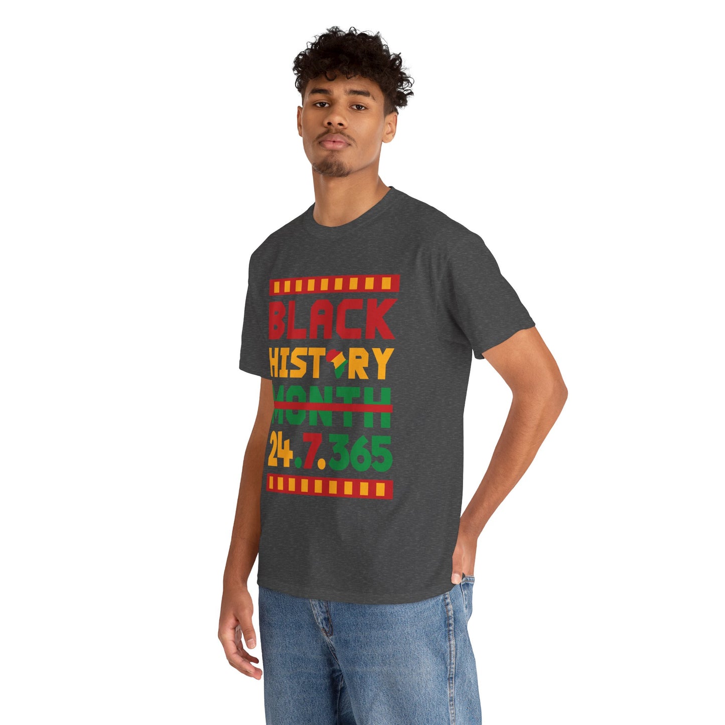 Camiseta unisex de algodón pesado “Black History 24.7.365”