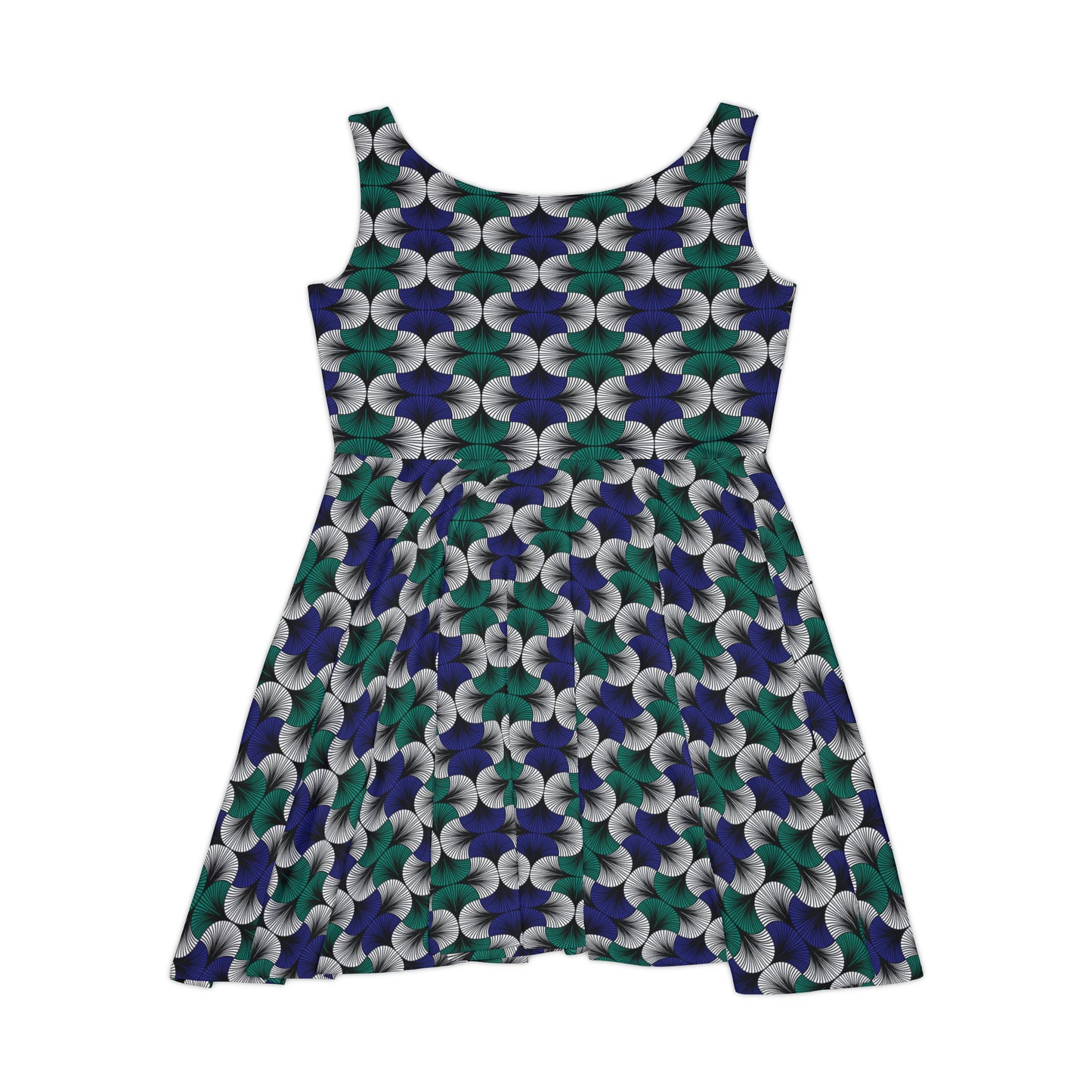 Women's Skater Dress "Blue-Green"