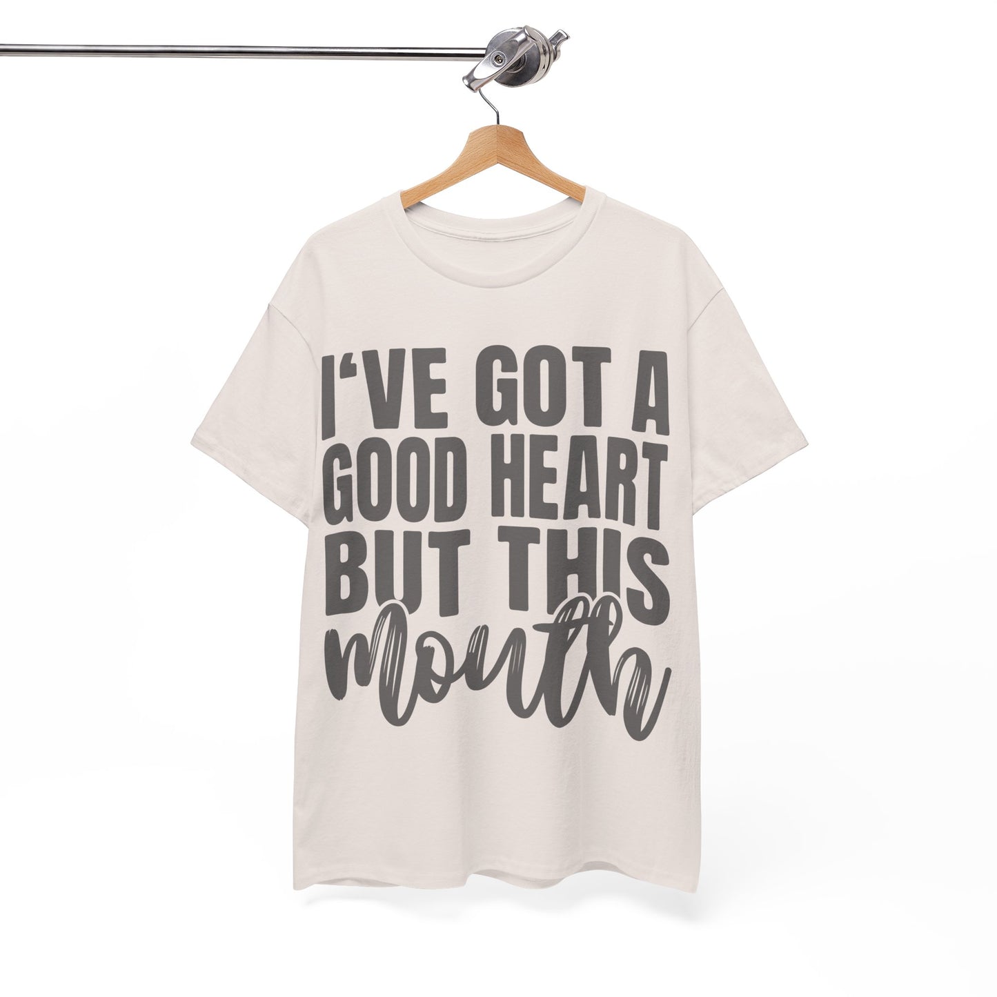 Camiseta de algodón pesado para mujer "Good Heart"