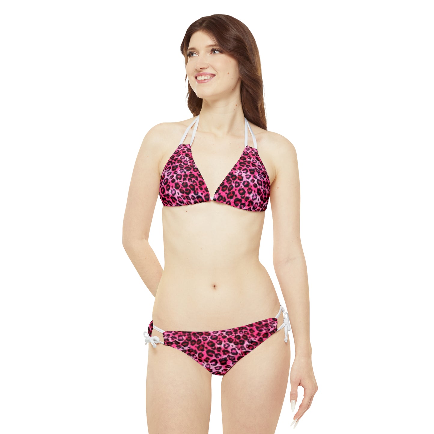 Strappy Bikini Set "Pink Leopard"