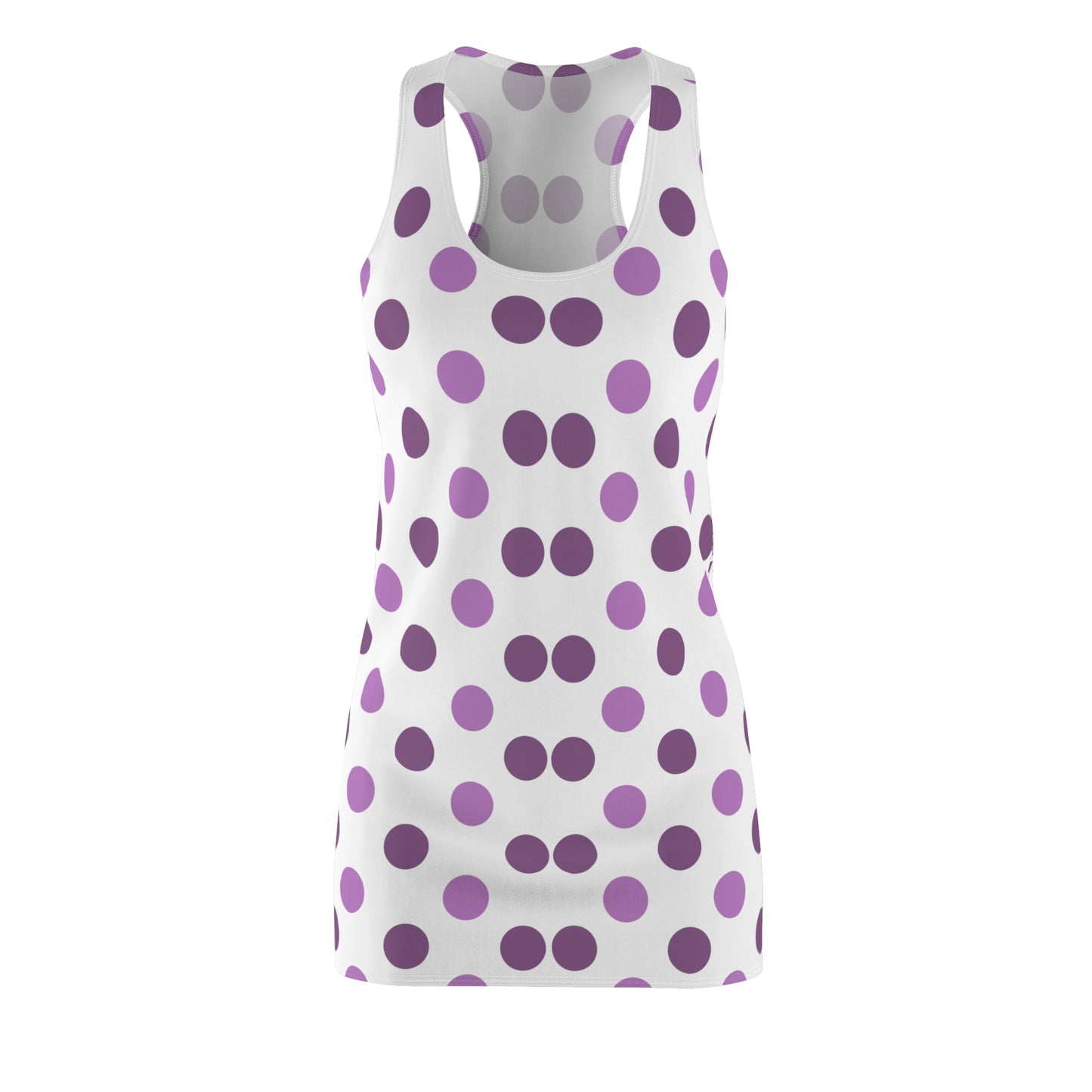 Women's Cut & Sew Racerback Dress "Lavender Polka Dot"