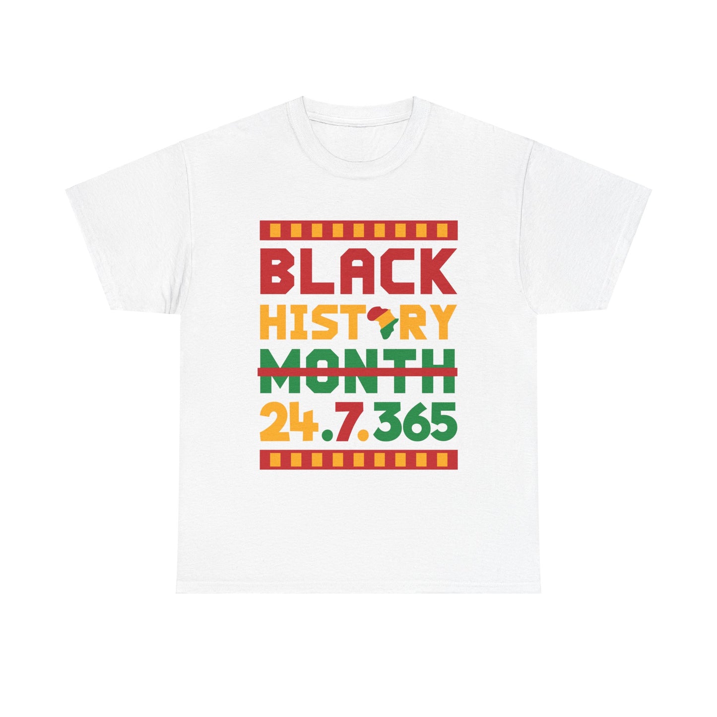 Camiseta unisex de algodón pesado “Black History 24.7.365”