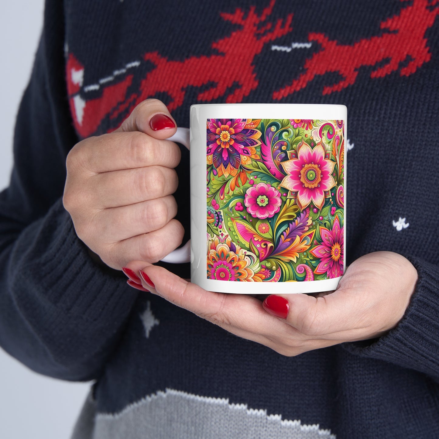 Ceramic Mug 11oz "Floral II"