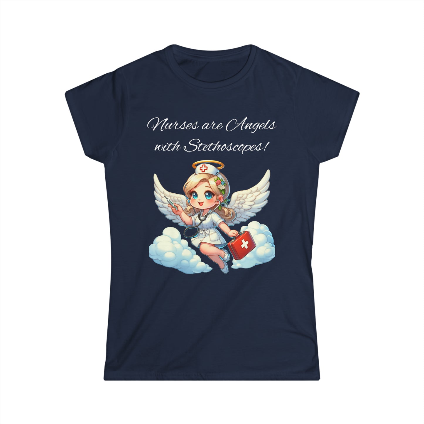 Women's Softstyle Tee "Nurses Are Angels"