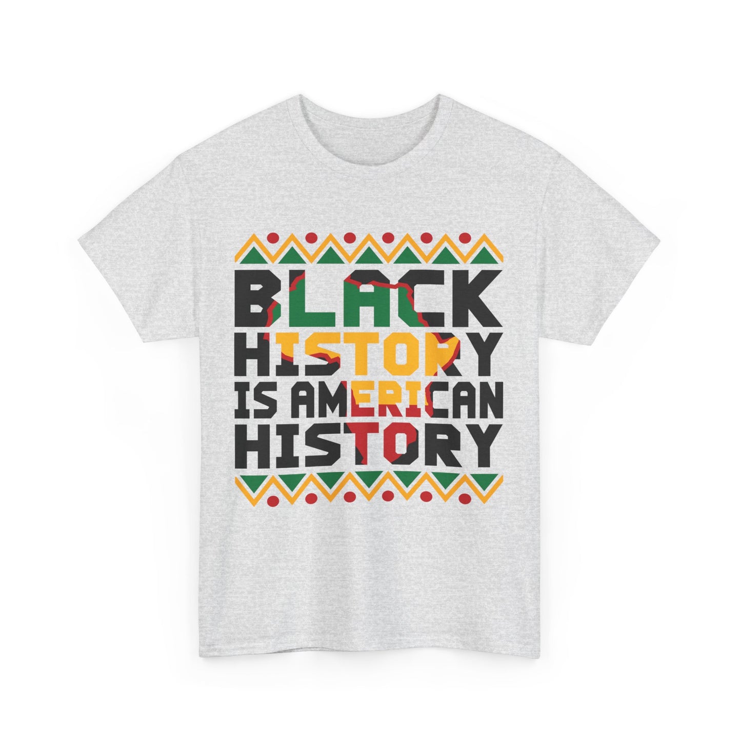 Camiseta unisex de algodón pesado "Historia negra americana"