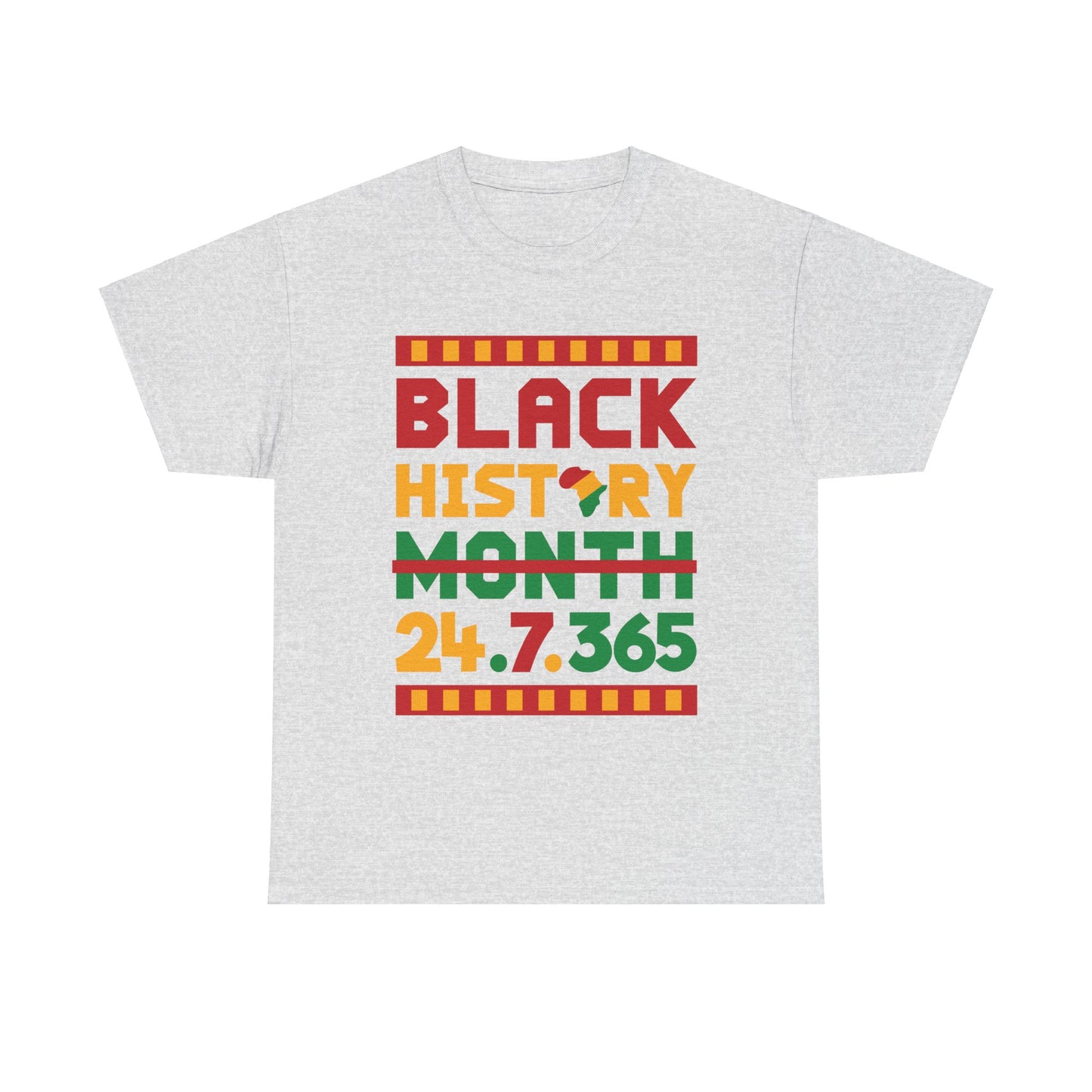 Camiseta unisex de algodón pesado “Black History 24.7.365”