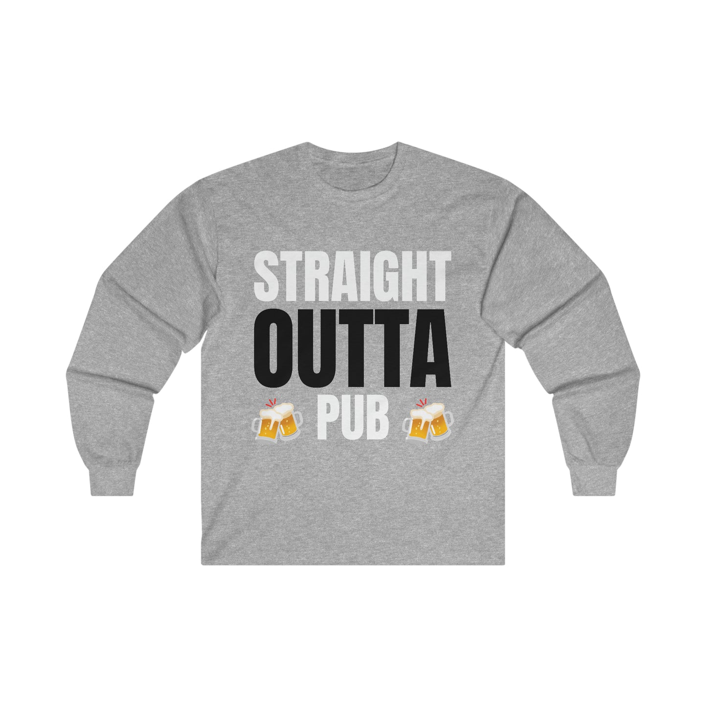 Camiseta unisex de manga larga ultra algodón "Straight Outta Pub"