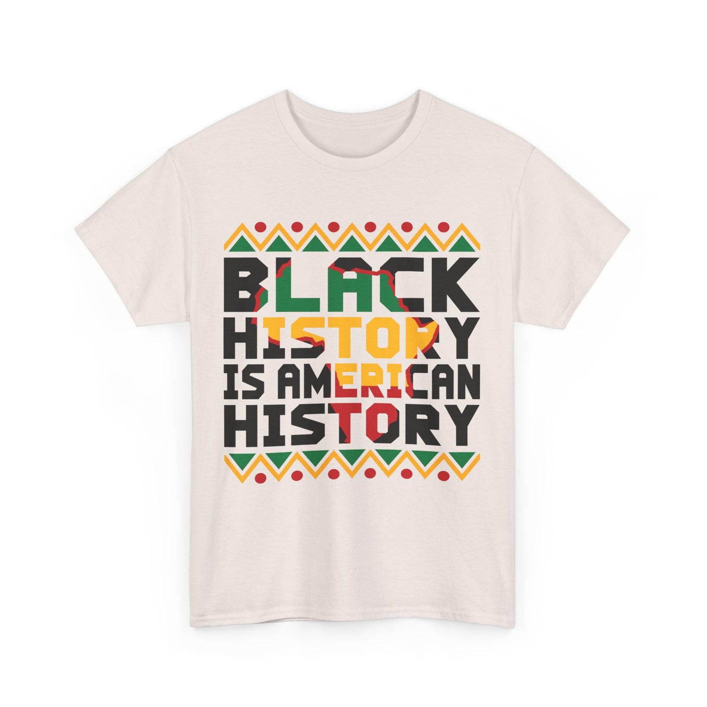 Camiseta unisex de algodón pesado "Historia negra americana"