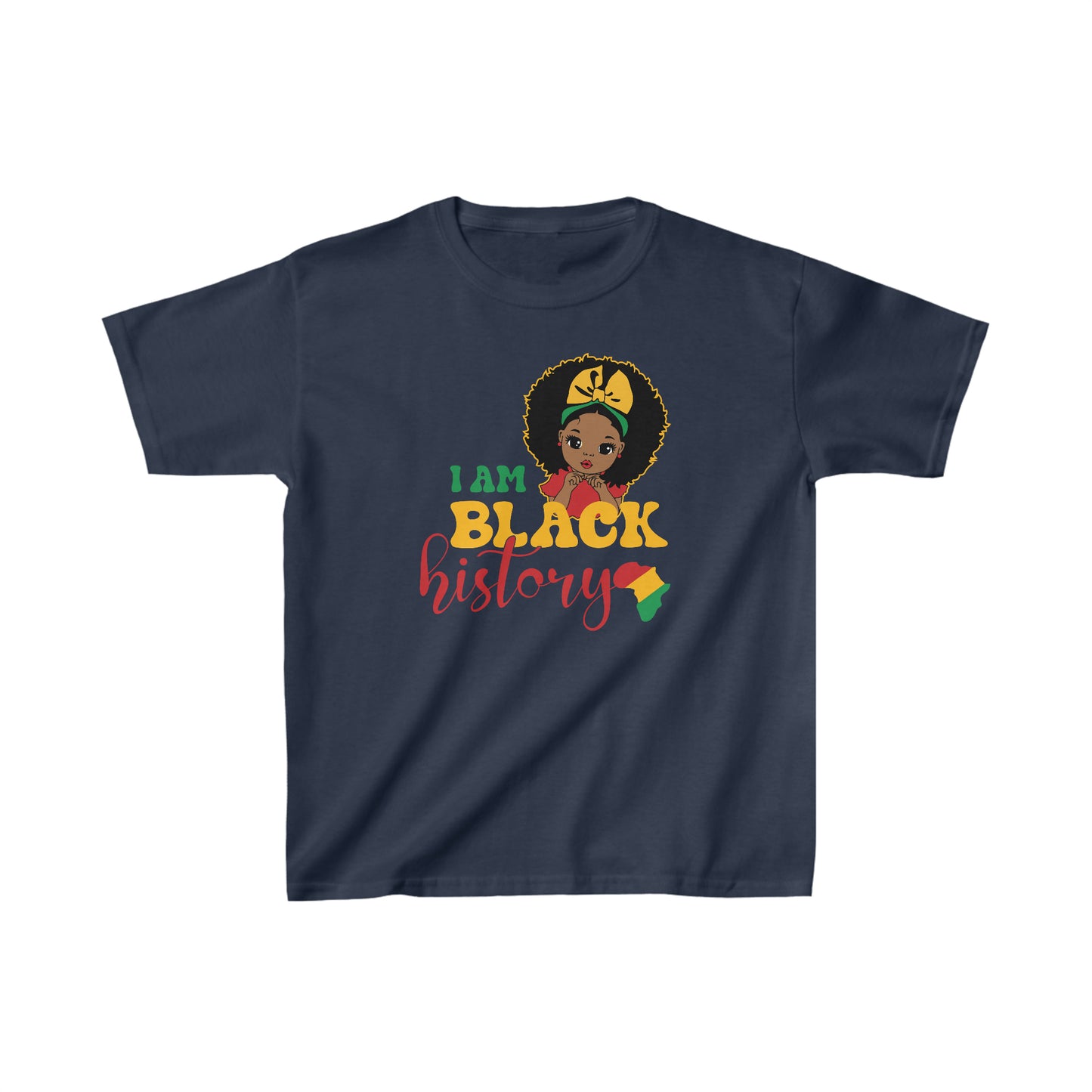 Camiseta para niños Heavy Cotton™ "Soy una chica histórica negra"