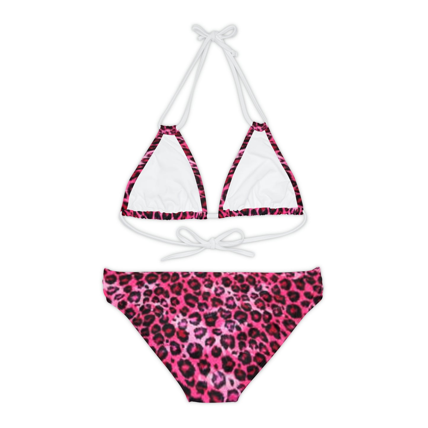 Strappy Bikini Set "Pink Leopard"