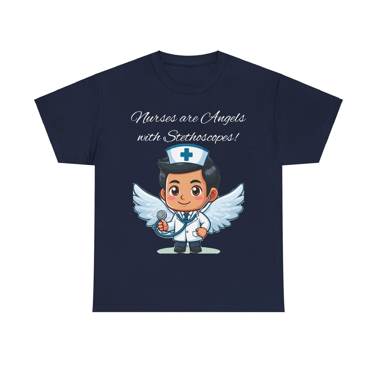 Men's Heavy Cotton Tee "Nurses are Angels"