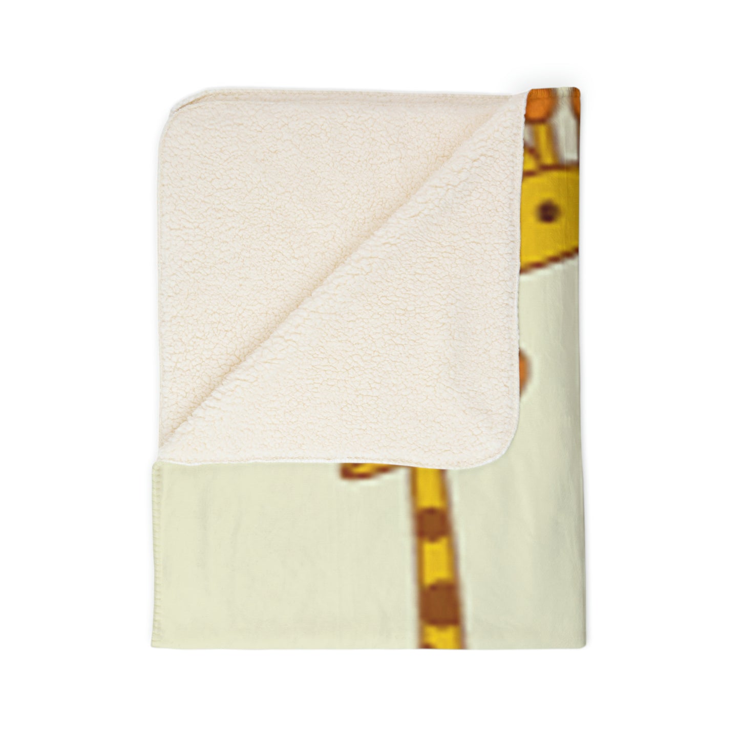 Fleece Sherpa Blanket “Mommy/Daddy and Baby Giraffe”