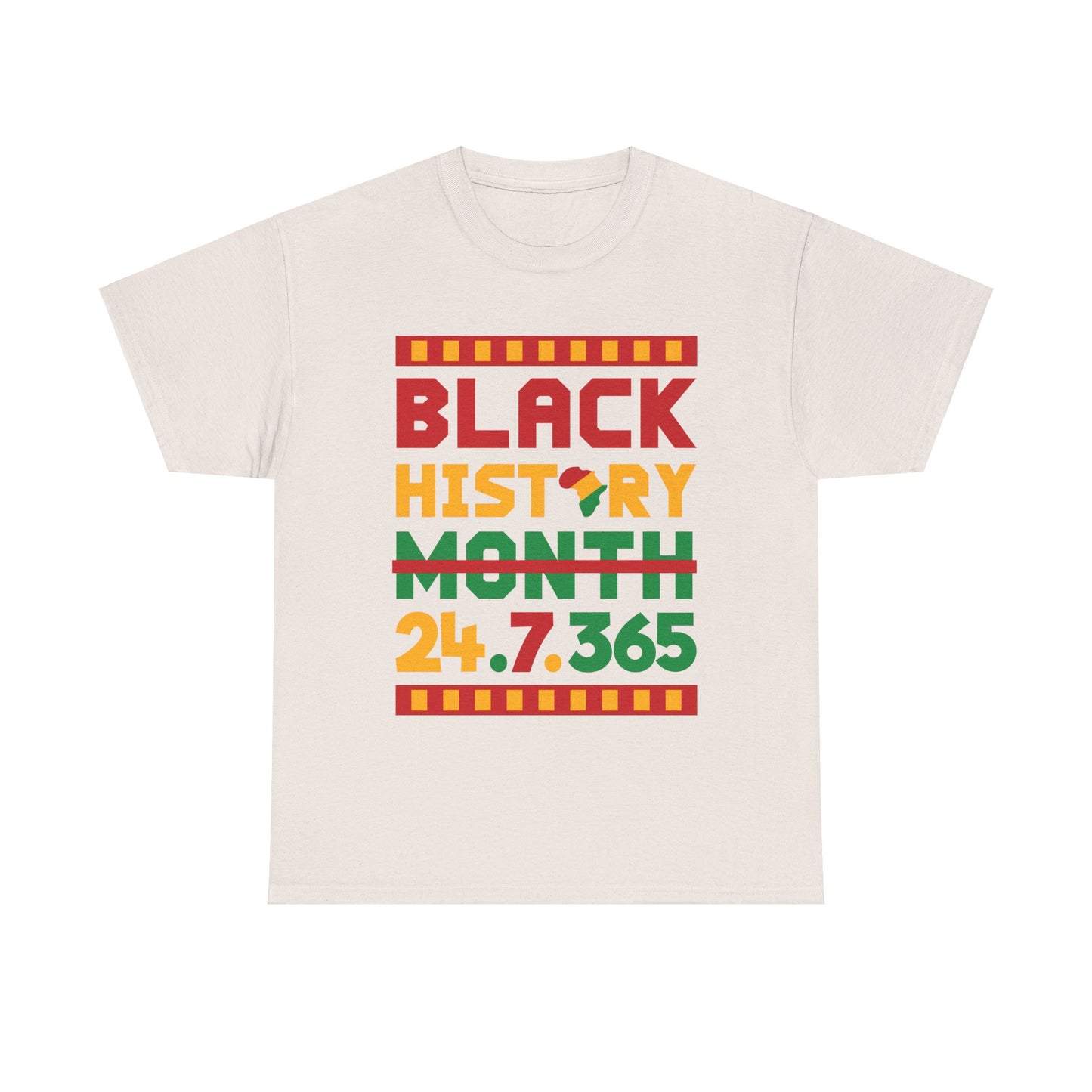 Camiseta unisex de algodón pesado “Black History 24.7.365”