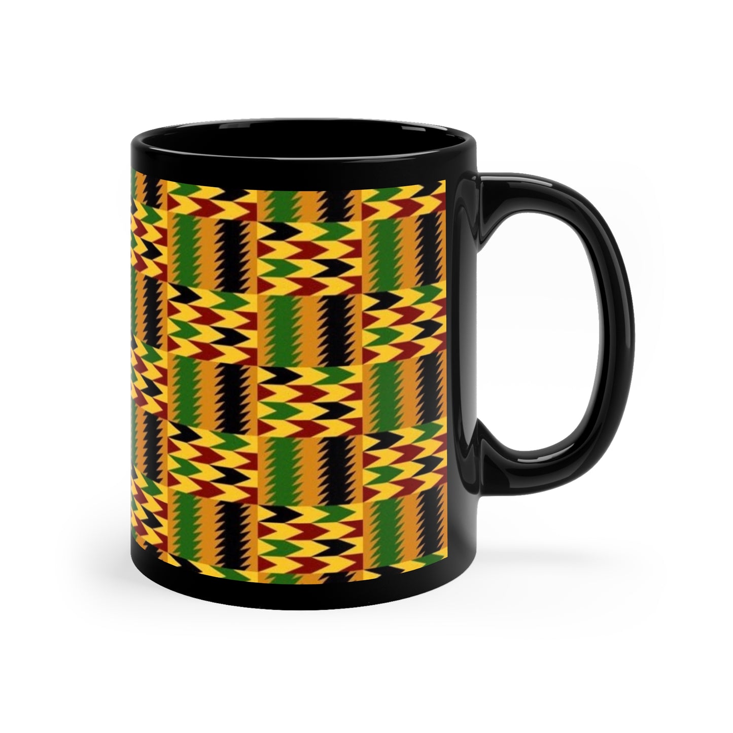 11oz Black Mug “Kente”