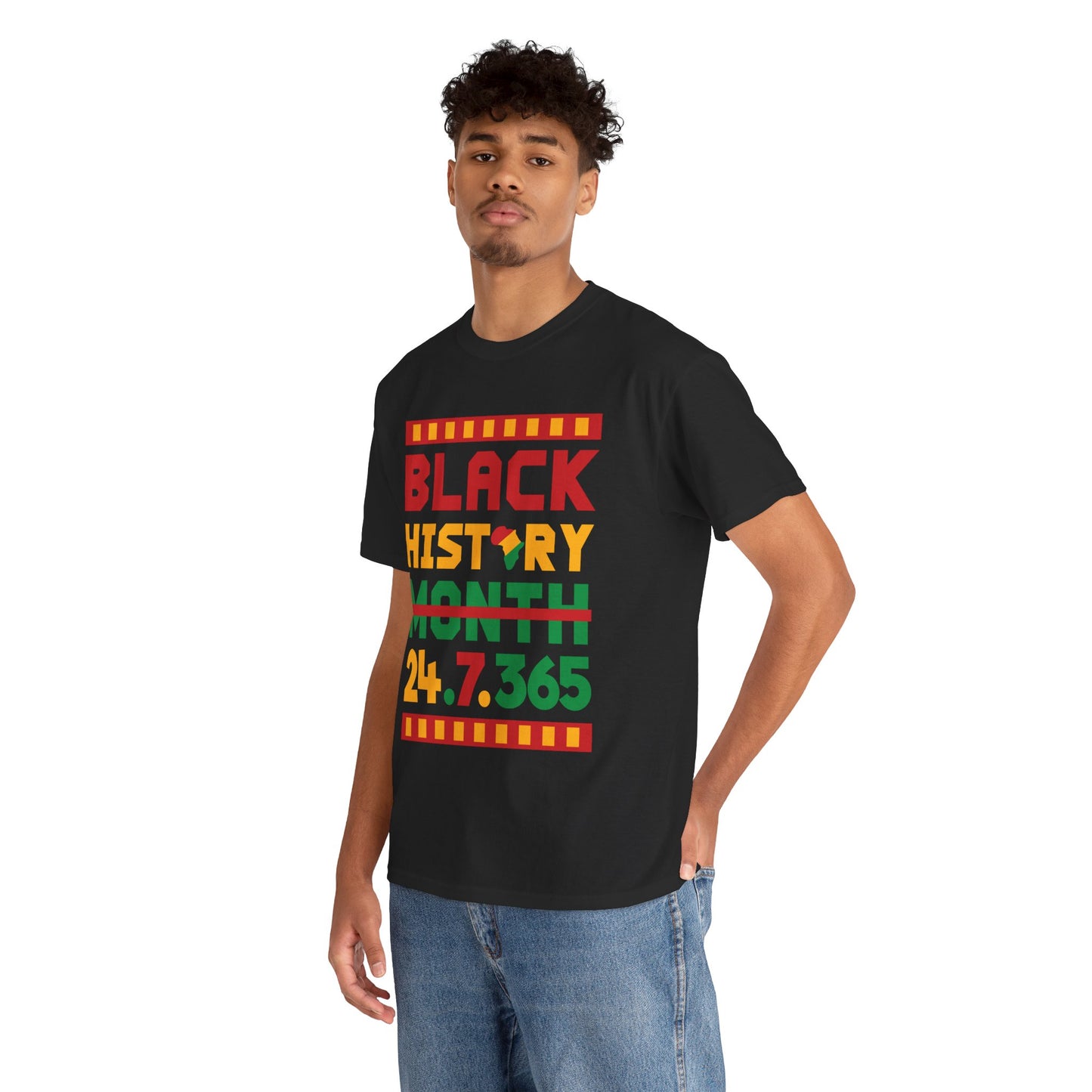 Camiseta unisex de algodón pesado “Black History 24.7.365”