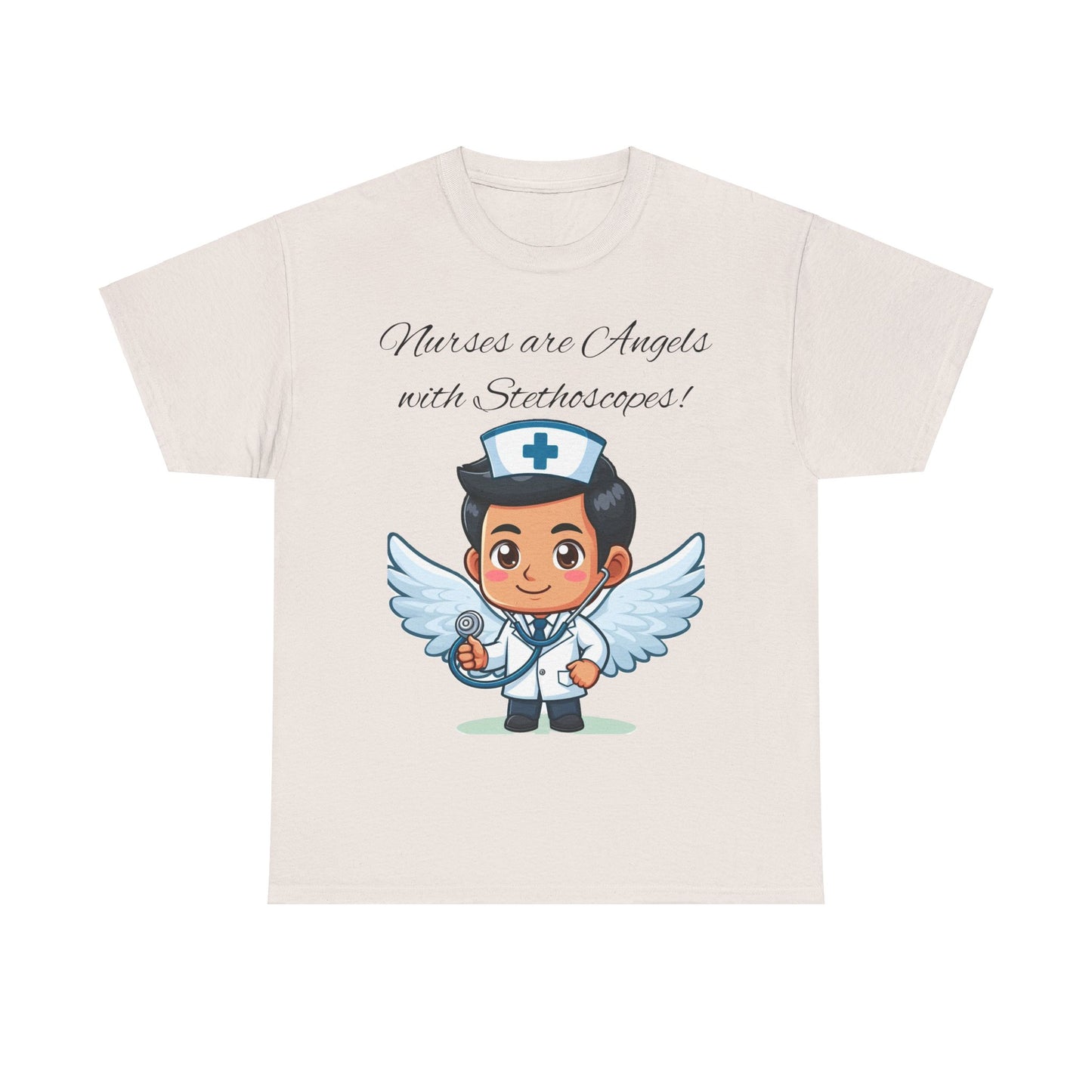 Men's Heavy Cotton Tee "Nurses are Angels"