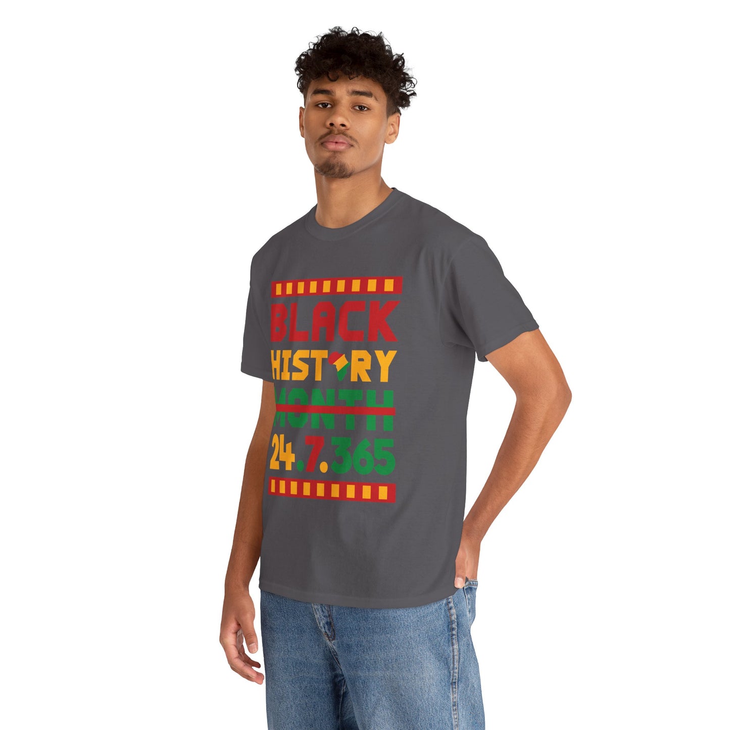 Camiseta unisex de algodón pesado “Black History 24.7.365”