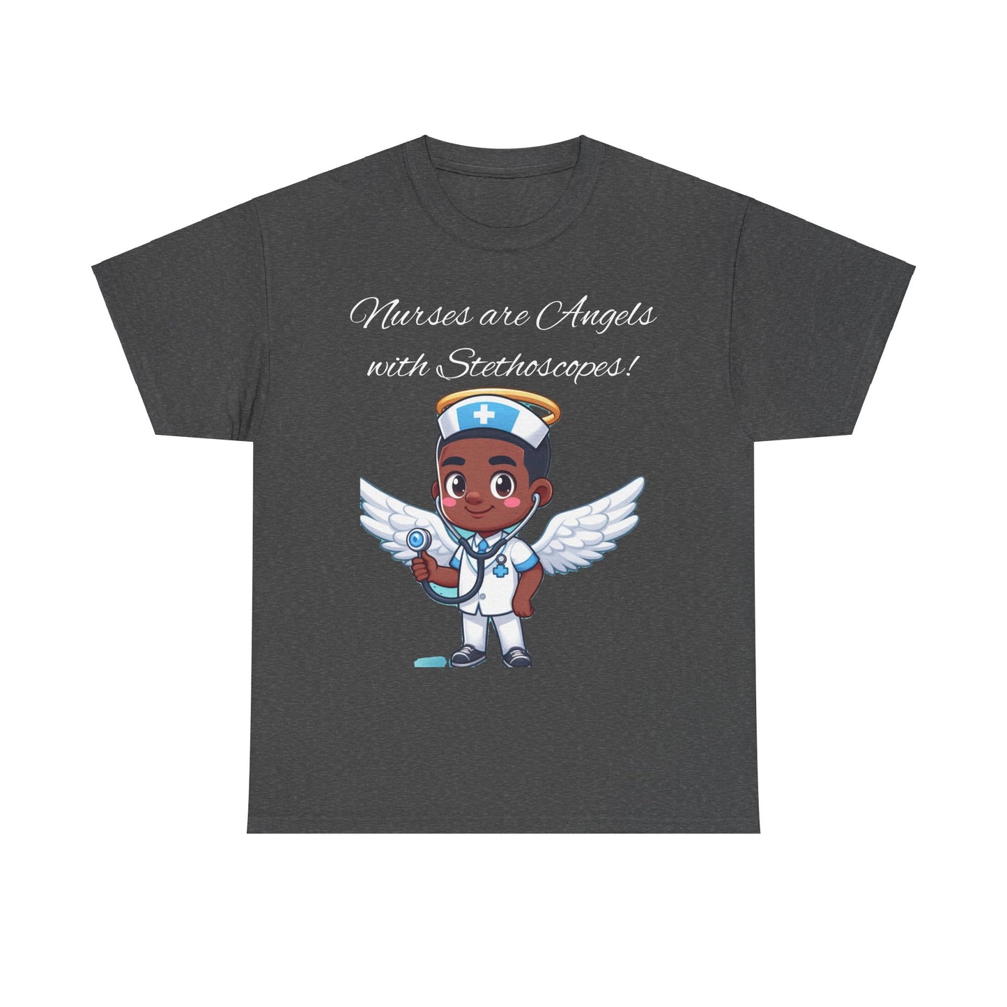 Men's Heavy Cotton Tee "Nurses are Angels"