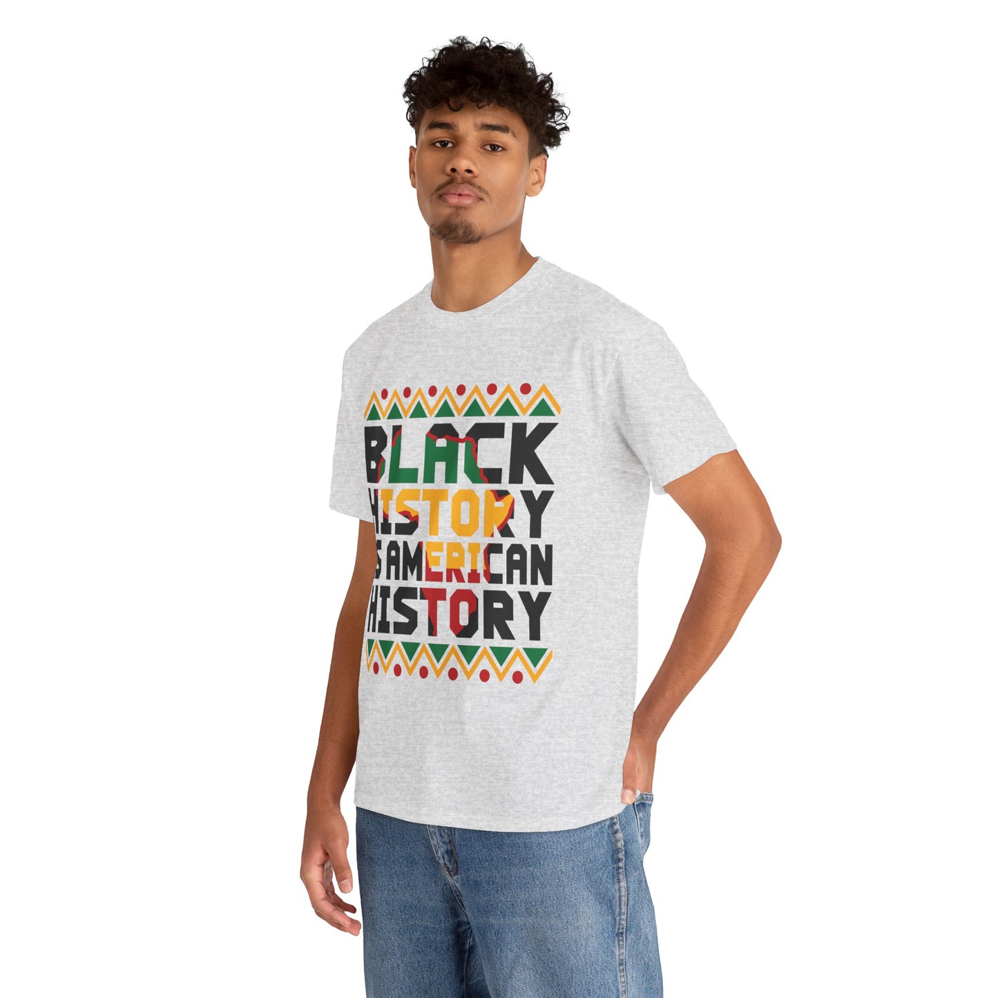 Camiseta unisex de algodón pesado "Historia negra americana"