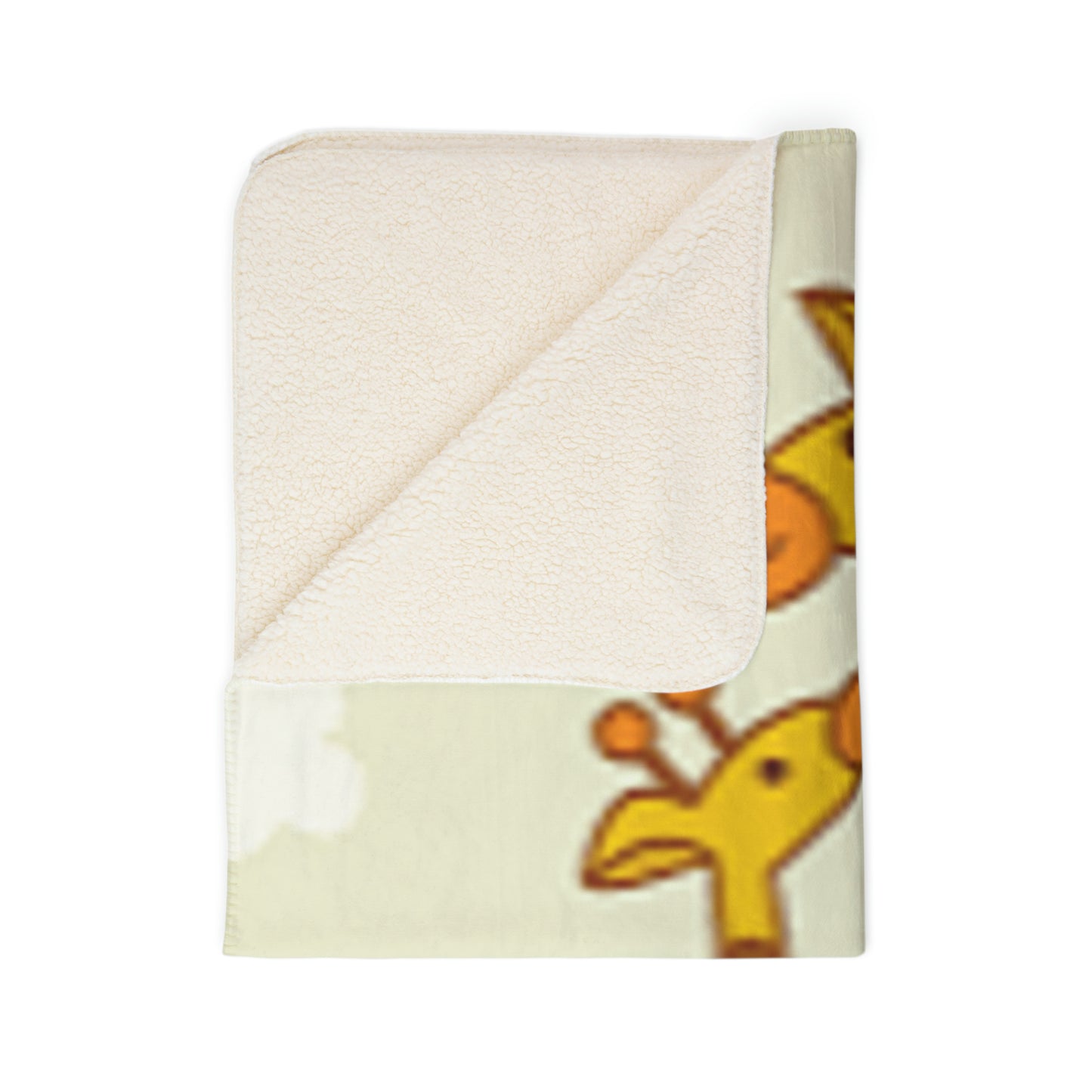 Fleece Sherpa Blanket “Mommy/Daddy and Baby Giraffe”