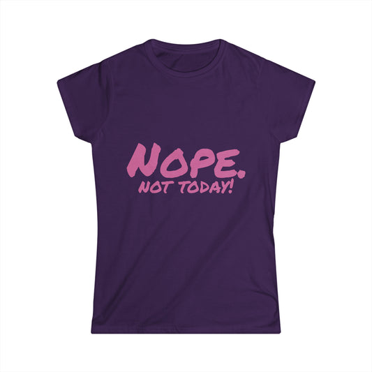 Women's Softstyle Tee “Nope”