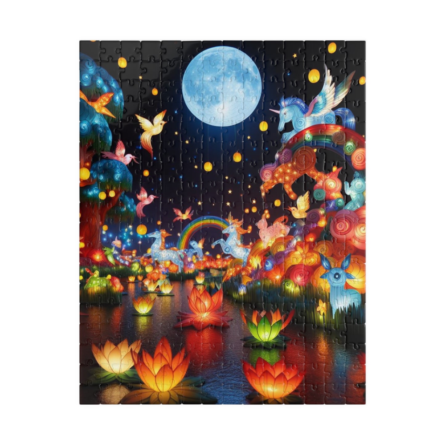 Puzzle (110, 252, 520 piece) "Illuminated Lanterns"